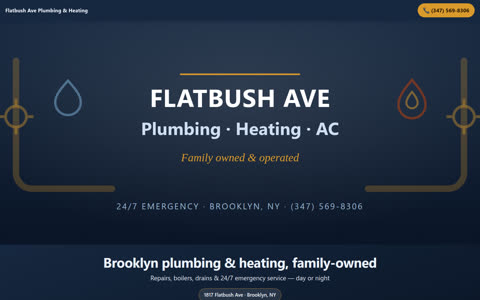 Screenshot of the Flatbush Ave Plumbing and Heating demo site