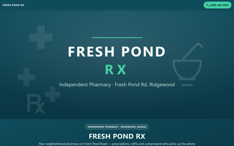 Screenshot of the Fresh Pond Rx demo site