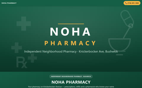 Screenshot of the Noha Pharmacy demo site
