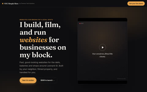 Screenshot of the Web Design for Small Businesses in Brooklyn demo site