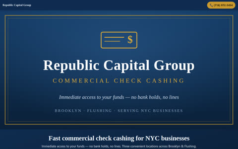 Screenshot of the Republic Capital Group demo site